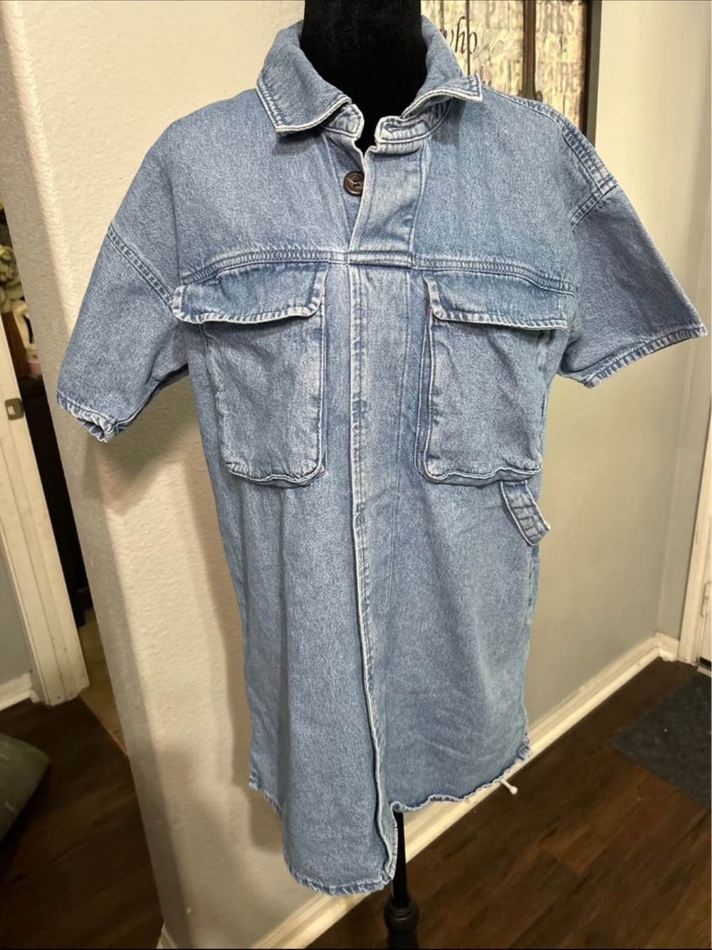 ASOS Light Blue Short Sleeve Denim dress size 6